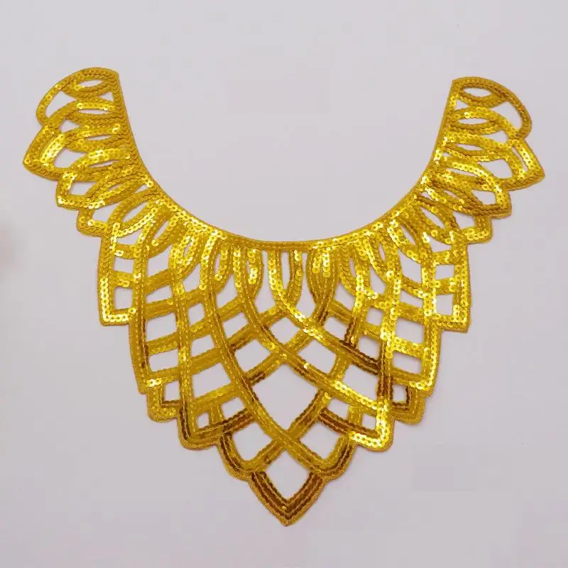 YACKALASI 5 Pcs Sequined Lace Appliqued Gold Collar Garment Trims 3D Embroidered Flower Patches Diy Sewing Apparel 33*28.5cm
YACKALASI 5 Pcs Sequined Lace Appliqued Gold Collar Garment Trims 3D Embroidered Flower Patches Diy Sewing Apparel 33*28.5cm