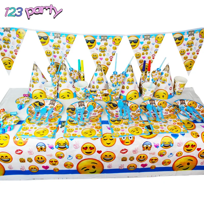 Emoji Theme Disposable Tableware Set Cup Tablecloth Plates Birthday Party Baby Shower Kids Party Tableware Set
Emoji Theme Disposable Tableware Set Cup Tablecloth Plates Birthday Party Baby Shower Kids Party Tableware Set