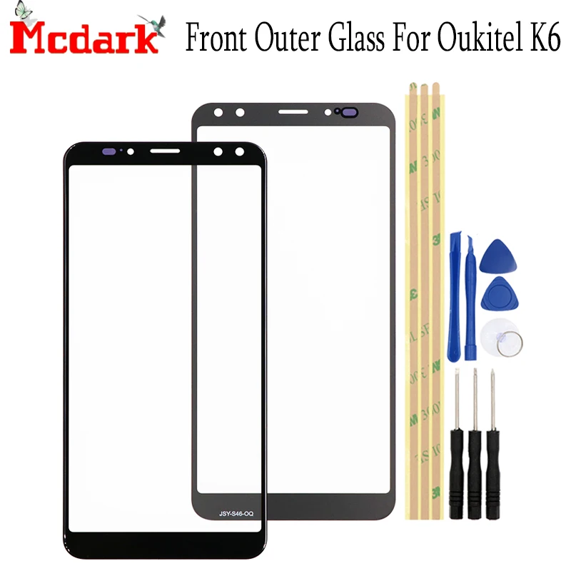 6.0inch Front Outer Glass For Oukitel K6 Phone Touch Screen Front Glass Lens Cover Replacement Touchscreen with Tools Set
6.0inch Front Outer Glass For Oukitel K6 Phone Touch Screen Front Glass Lens Cover Replacement Touchscreen with Tools Set