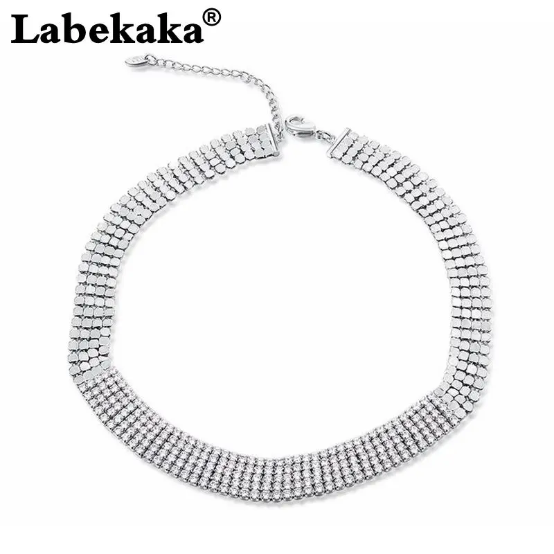 Labekaka Multi-layer crystal sexy forest Necklace Metal sequins men's and women's necklaces Dance cocktail party dress accessor
Labekaka Multi-layer crystal sexy forest Necklace Metal sequins men's and women's necklaces Dance cocktail party dress accessor