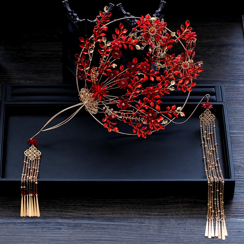 JaneVini Luxury Chinese Red Wedding Fan Bouquets Beaded Golden Long Tassels Metal Bridal Hand Fan Flowers Wedding Accessories
JaneVini Luxury Chinese Red Wedding Fan Bouquets Beaded Golden Long Tassels Metal Bridal Hand Fan Flowers Wedding Accessories