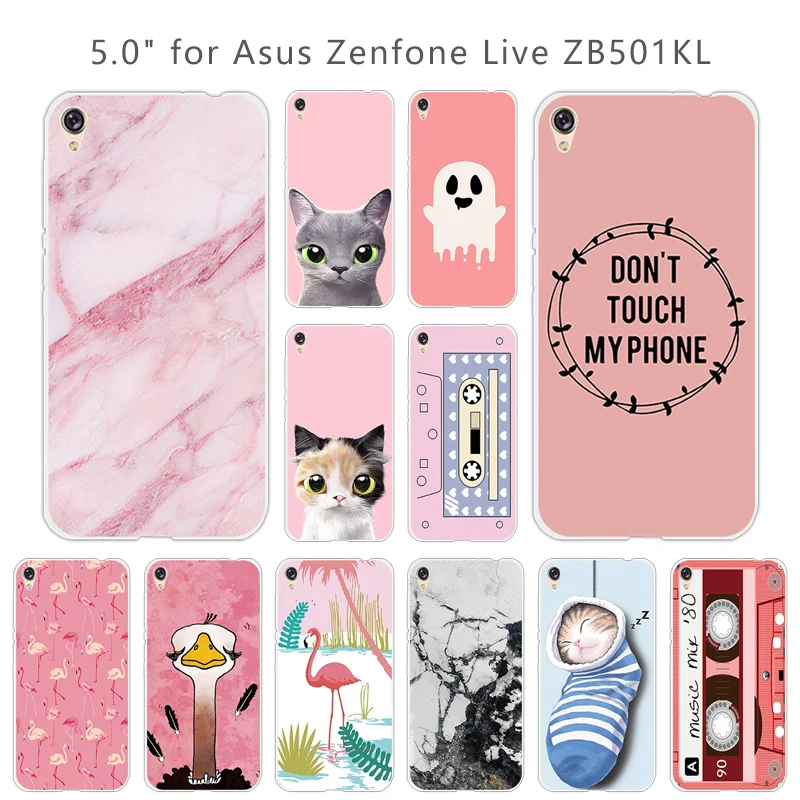 Роскошный мягкий силиконовый розовый чехол для Asus Zenfone live ZB501KL Чехлы Для Live