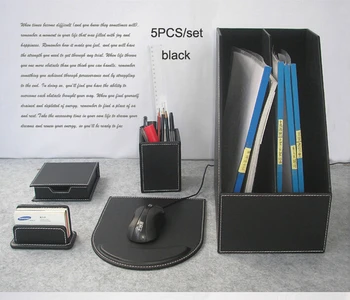 5PCS /set wood leather office desk file stationery accessories & organizer pen holder namecard stand note case black K208A
5PCS /set wood leather office desk file stationery accessories & organizer pen holder namecard stand note case black K208A