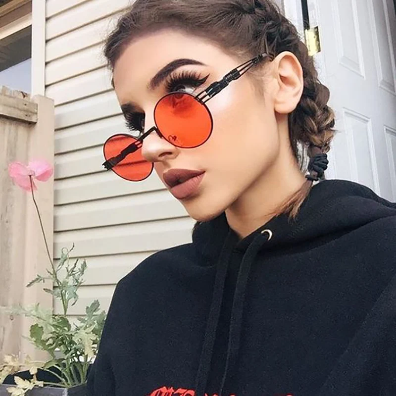 Unisex Retro Round Sunglasses Women Steampunk Sunglasses Men 2019 Brand Designer Metal Wrap Punk Red Sun Glasses Mens UV400
Unisex Retro Round Sunglasses Women Steampunk Sunglasses Men 2019 Brand Designer Metal Wrap Punk Red Sun Glasses Mens UV400
