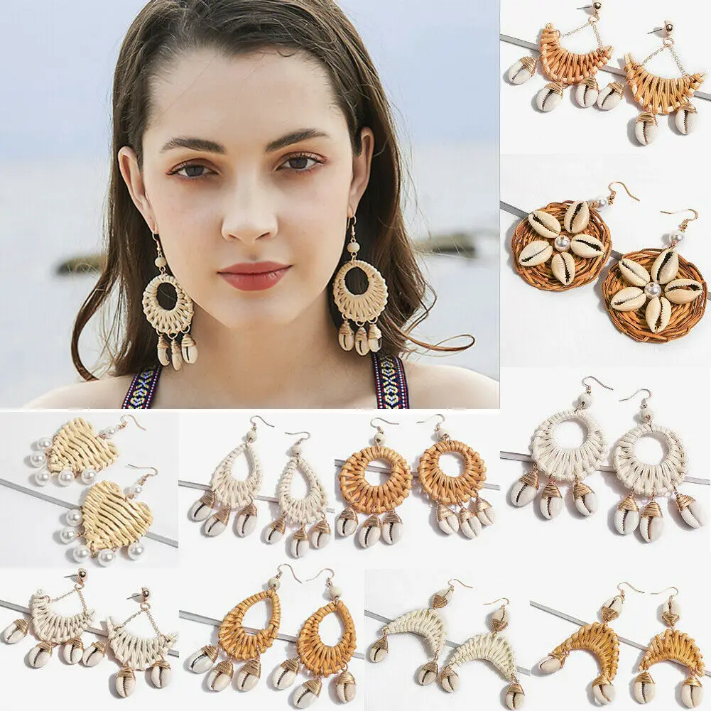 2019 New Style Trendy Ethnic Wooden Big Circle Round Earring Handmade Weave Rattan Knit Drop Earrings
2019 New Style Trendy Ethnic Wooden Big Circle Round Earring Handmade Weave Rattan Knit Drop Earrings