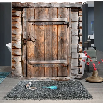 Custom Made Shower Curtain Bathroom Curtain Partition 1.5 x 1.8m 1.8 x 1.8m 1.8 x 2m Retro Wooden Door
Custom Made Shower Curtain Bathroom Curtain Partition 1.5 x 1.8m 1.8 x 1.8m 1.8 x 2m Retro Wooden Door