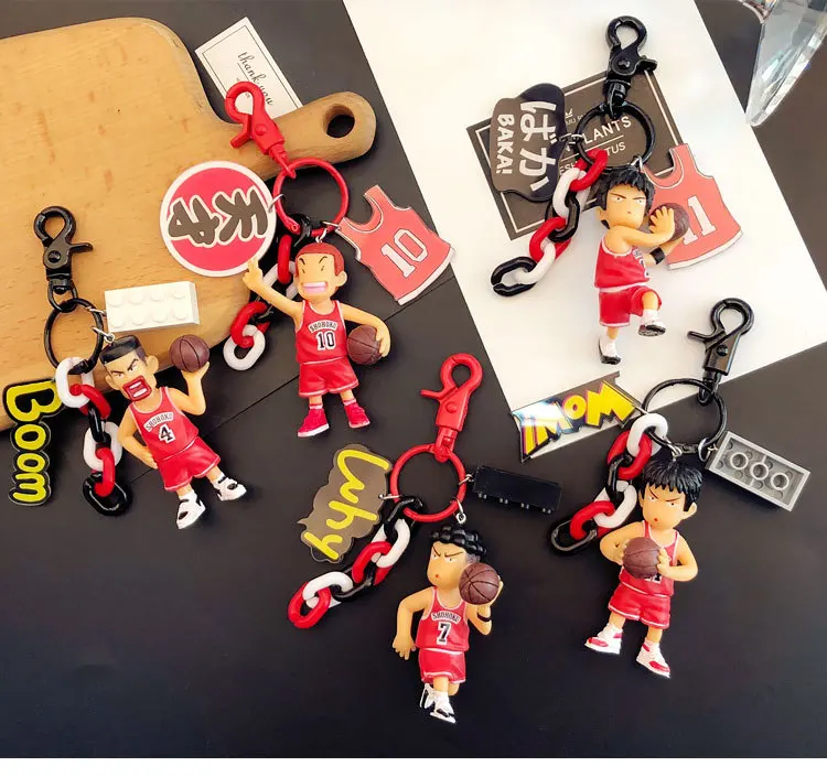Cute Q Version Slam Dunk Sakuragi Hanamichi Rukawa Kaede Action Figures PVC Collection Figures Toys Keychain Ring for Anime Fan
Cute Q Version Slam Dunk Sakuragi Hanamichi Rukawa Kaede Action Figures PVC Collection Figures Toys Keychain Ring for Anime Fan