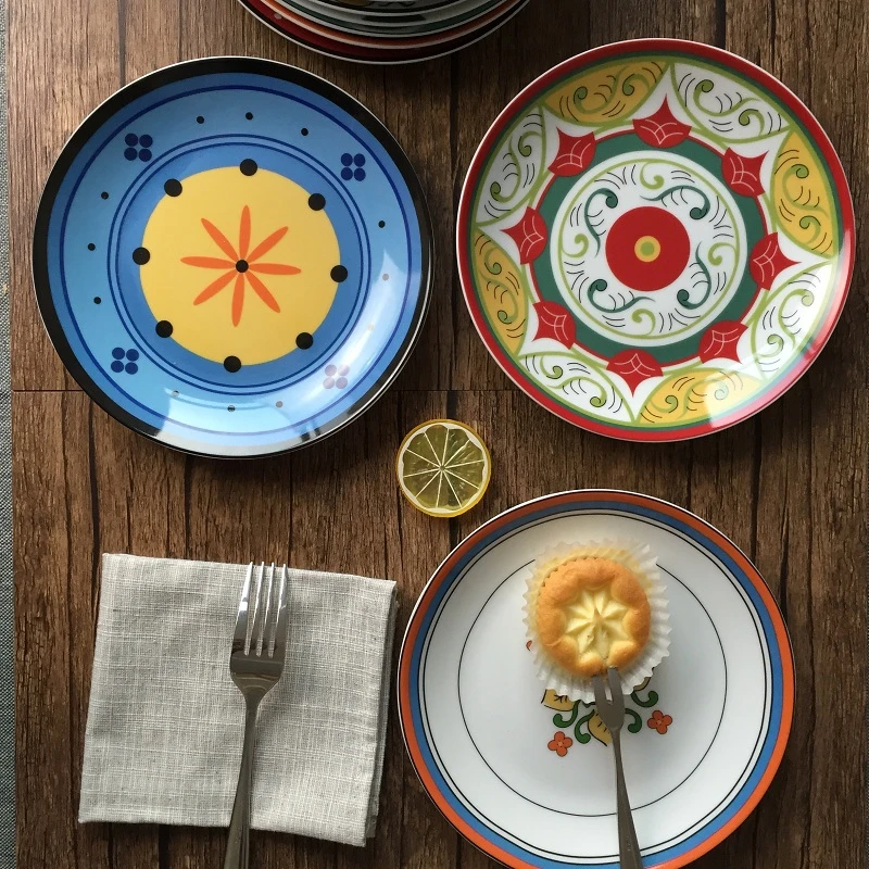 8 Inch Exotic Hand-painted Moroccan Italy Bohemian Style Dinner Plate Colorful Salad Plates Dining round Decoration Plate Gifts
8 Inch Exotic Hand-painted Moroccan Italy Bohemian Style Dinner Plate Colorful Salad Plates Dining round Decoration Plate Gifts