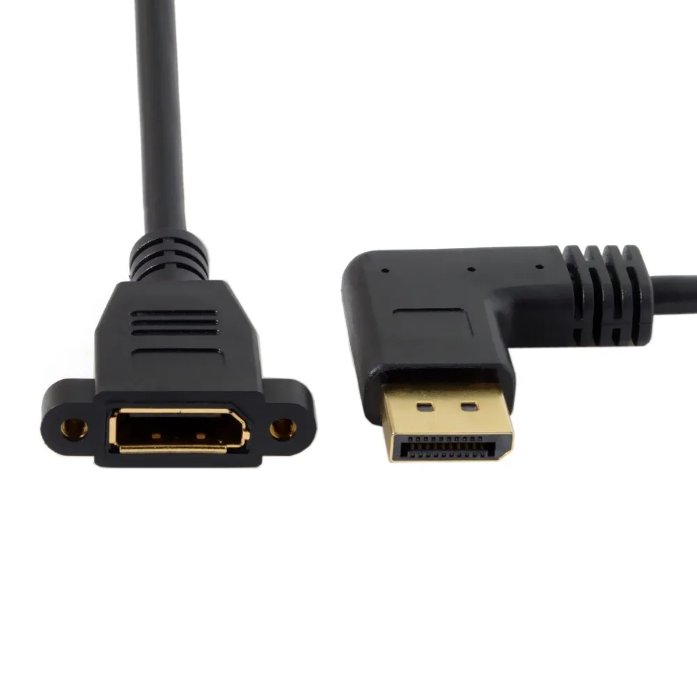 Display Port DP Male to Female 90 Degree Left & Right Angled Extension Cable with Screw Mount 30cm
Display Port DP Male to Female 90 Degree Left & Right Angled Extension Cable with Screw Mount 30cm
