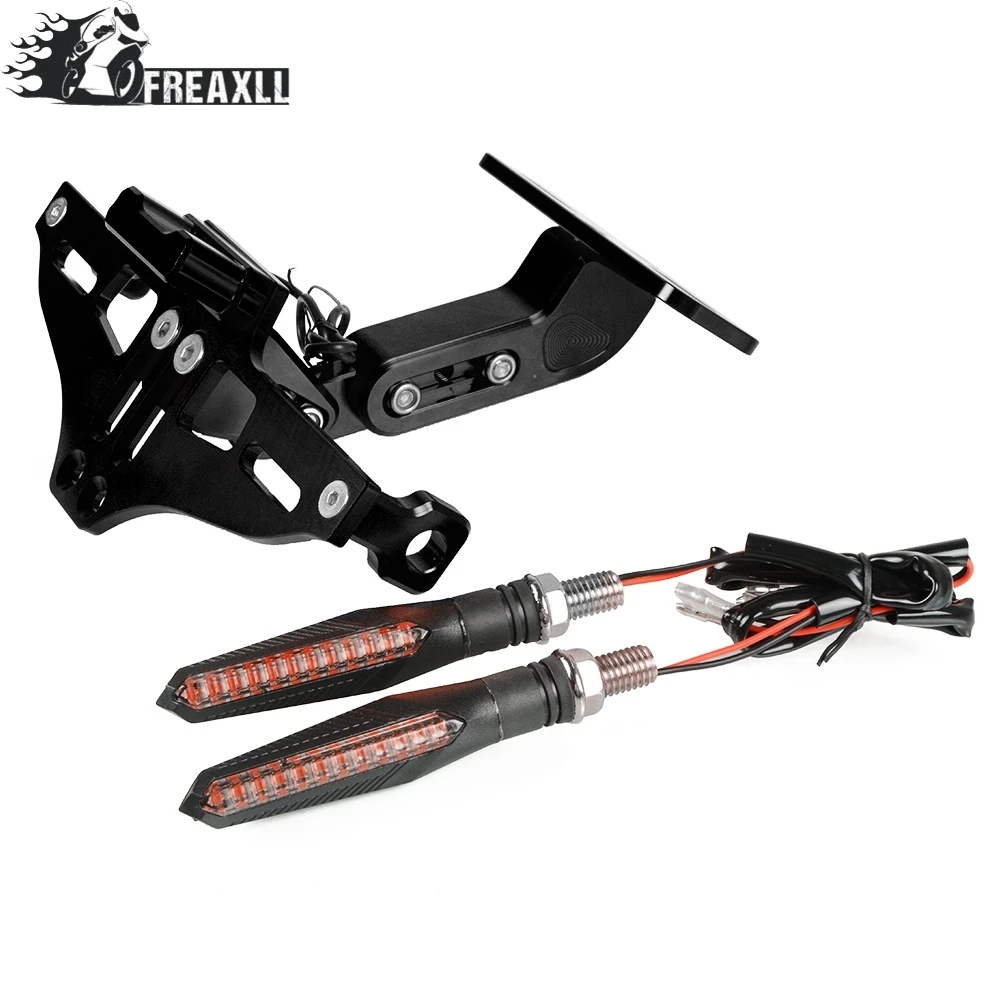 Universal Motorcycle License Plate Bracket Holder With LED Light For BMW F650GS F700GS F800GS F800GT F800R F800ST HP2 EnduRo
Universal Motorcycle License Plate Bracket Holder With LED Light For BMW F650GS F700GS F800GS F800GT F800R F800ST HP2 EnduRo