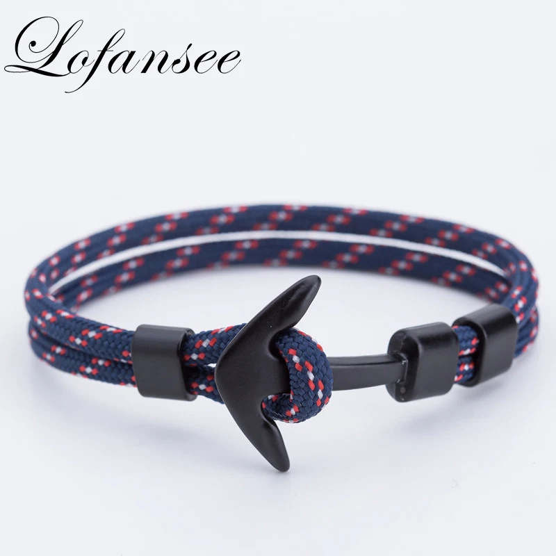 2018 New Arrival Fashion Black Anchor Charm Bracelets For Men Women Rope chain Bracelets Jewelry
2018 New Arrival Fashion Black Anchor Charm Bracelets For Men Women Rope chain Bracelets Jewelry