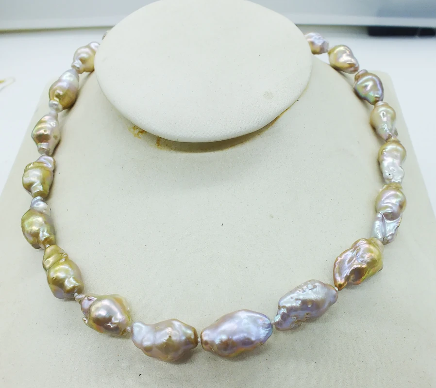 Free Shipping 11-12MM Natural Purple Baroque Pearl Necklace, Real Pearl Necklace 18"
Free Shipping 11-12MM Natural Purple Baroque Pearl Necklace, Real Pearl Necklace 18"