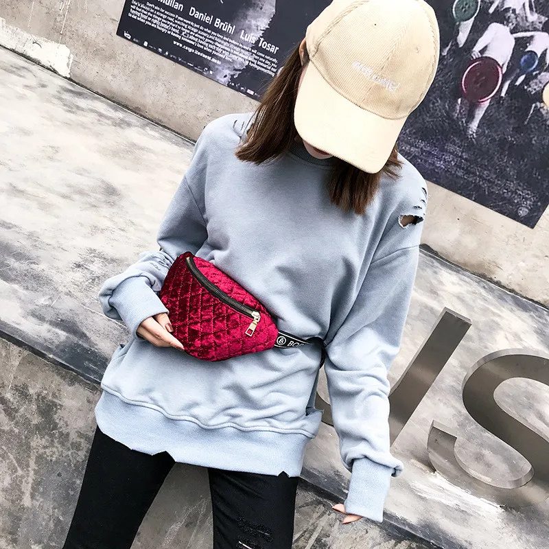 Winter Sports Fashion Solid Velour Waist Pack Women Pillow Belt Waist Bag Pouch Zipper Multi-color Ladies Fanny Pack 5 Colors
Winter Sports Fashion Solid Velour Waist Pack Women Pillow Belt Waist Bag Pouch Zipper Multi-color Ladies Fanny Pack 5 Colors