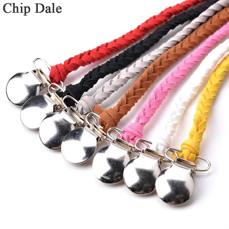 Chip Dale Leather Pacifier Clips Chain Dummy Clip Metal Clips Braided Rope Nipple Holder Soother Chain for Baby Feeding
Chip Dale Leather Pacifier Clips Chain Dummy Clip Metal Clips Braided Rope Nipple Holder Soother Chain for Baby Feeding