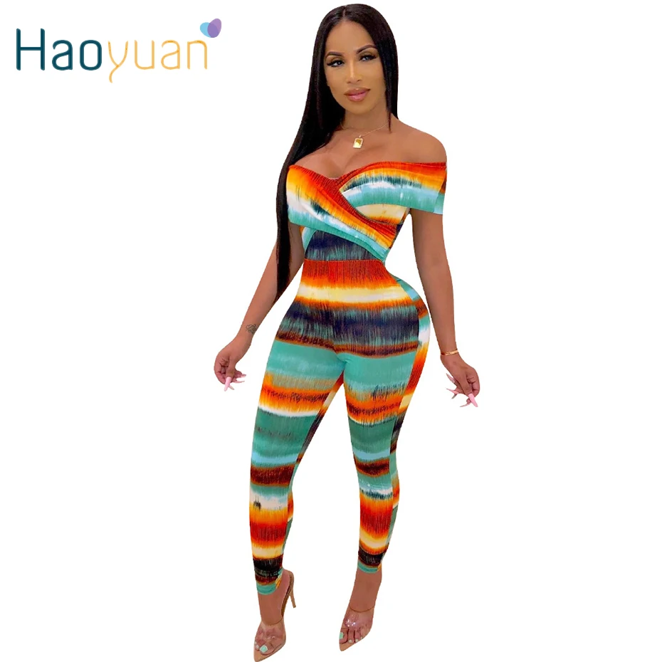 HAOYUAN Sexy Striped Rainbow Rompers Bodycon Strapless Backless Women Clothes Sleeveless One Piece Overalls Party Club Jumpsuits
HAOYUAN Sexy Striped Rainbow Rompers Bodycon Strapless Backless Women Clothes Sleeveless One Piece Overalls Party Club Jumpsuits
