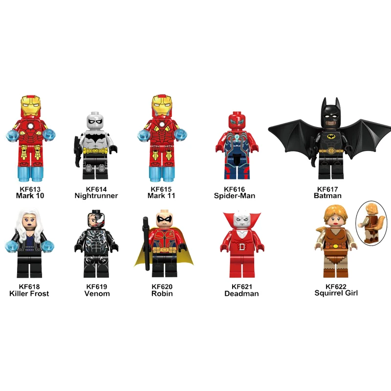 Single Sale Building Blocks Super Heroes Nightrunner Mark 11 Deadman Robin Spiderman Action Figures Children Dolls Toys KF6052
Single Sale Building Blocks Super Heroes Nightrunner Mark 11 Deadman Robin Spiderman Action Figures Children Dolls Toys KF6052