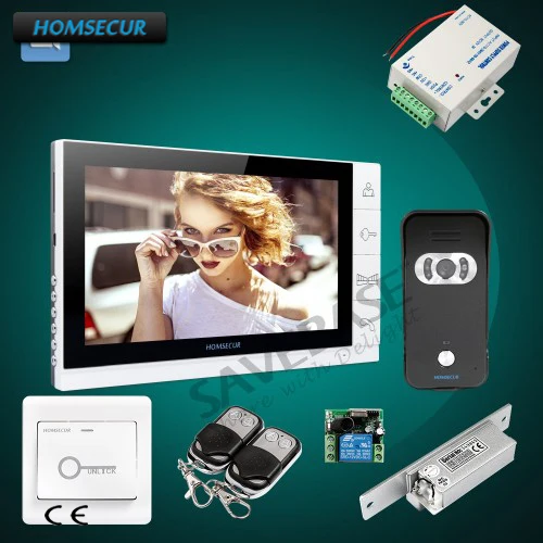 HOMSECUR 9" Wired Hands-free Video Door Phone Intercom with Strike Lock Set 1C1M
HOMSECUR 9" Wired Hands-free Video Door Phone Intercom with Strike Lock Set 1C1M