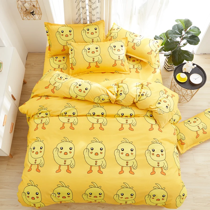 Mixed Color Cartoon Duck Bedding Set Twin Full Queen King Size Bed Sheet Pillowcase & Duvet Cover Set High-quality
Mixed Color Cartoon Duck Bedding Set Twin Full Queen King Size Bed Sheet Pillowcase & Duvet Cover Set High-quality