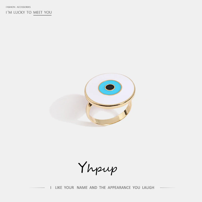 Yhpup Fashion Personality Devil's Eye Geometric Rings Zinc Alloy Enamel Women Metal Jewelry for Girl Birthday Party Gift 2019
Yhpup Fashion Personality Devil's Eye Geometric Rings Zinc Alloy Enamel Women Metal Jewelry for Girl Birthday Party Gift 2019