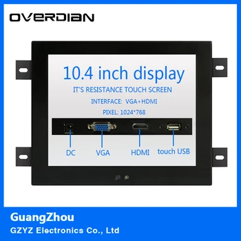 10.4" VGA/USB/HDMI Interface Resistance Touch Industrial LCD Monitor/Display 1024*768 Metal Shell Hanger Card Installation 4:3
10.4" VGA/USB/HDMI Interface Resistance Touch Industrial LCD Monitor/Display 1024*768 Metal Shell Hanger Card Installation 4:3