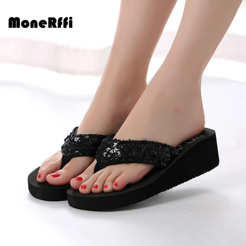 MoneRffi Summer Women Glitter Sequined Platform Thing Sandal Antiskid Wedge Heel Sandy Flip Flops Casual Beach Shoes Large Size
MoneRffi Summer Women Glitter Sequined Platform Thing Sandal Antiskid Wedge Heel Sandy Flip Flops Casual Beach Shoes Large Size