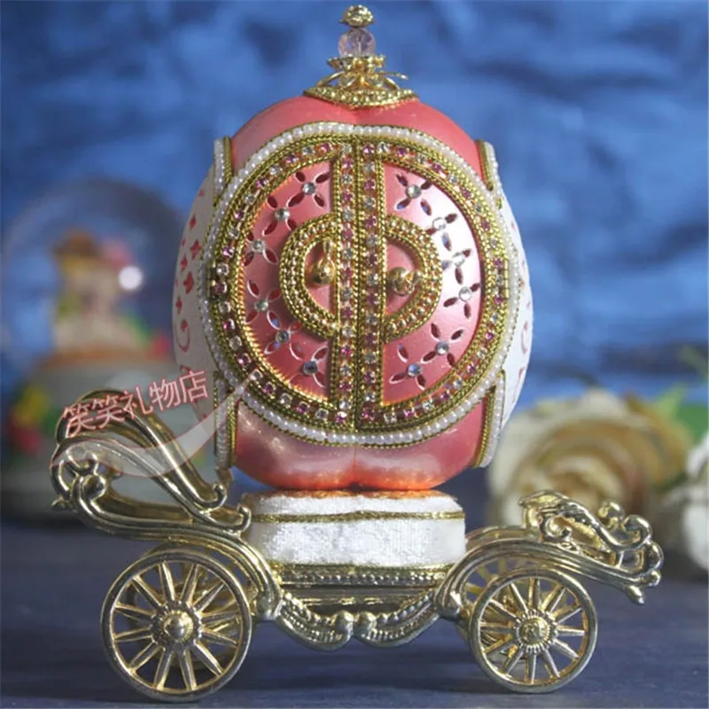 Egg Music Box Eggshell handmade Royal style Jewelry box Musicbox Jewel case Pink silk Pearl Musical Christmas Gift
Egg Music Box Eggshell handmade Royal style Jewelry box Musicbox Jewel case Pink silk Pearl Musical Christmas Gift