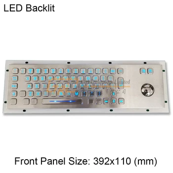 64 Backlighted keys stainless steel keyboard with mechanical trackball, metallic backlit keyboard, illuminated kiosk keyboard
64 Backlighted keys stainless steel keyboard with mechanical trackball, metallic backlit keyboard, illuminated kiosk keyboard