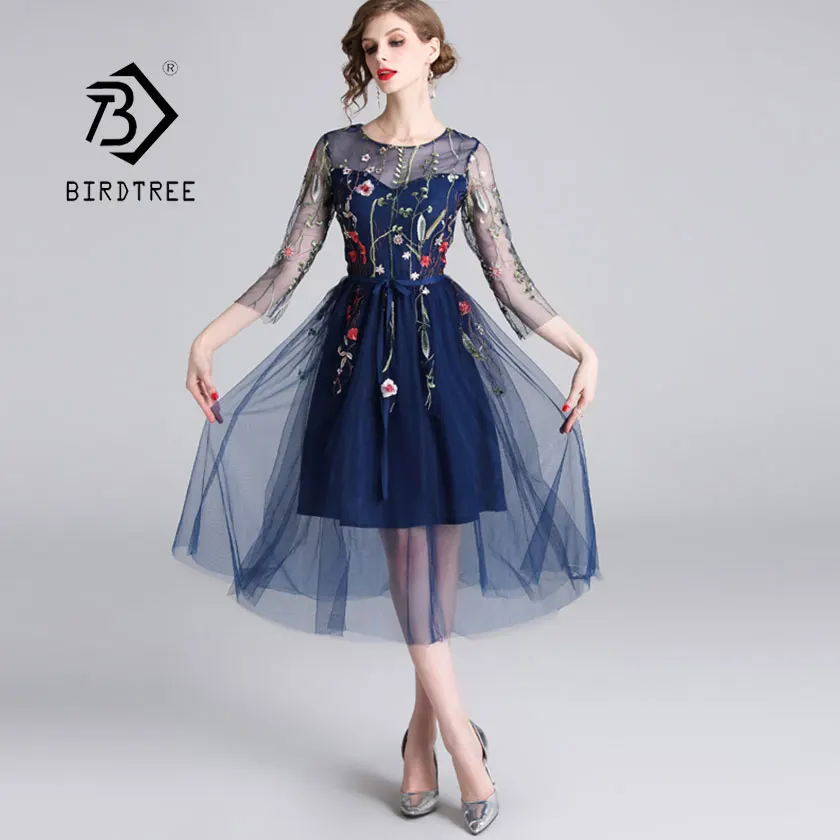 2019 New Summer Women's Embroidery Floral Patchwork Mesh Dress Zipper Hollow High Waist Vestido Lady Vintage Hot Sales D94802Z
2019 New Summer Women's Embroidery Floral Patchwork Mesh Dress Zipper Hollow High Waist Vestido Lady Vintage Hot Sales D94802Z