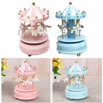 2020 Merry-Go-Round Wooden Music Box Toy Child Baby Game Home Decor Carousel horse Music Box Christmas Wedding Birthday Gift
2020 Merry-Go-Round Wooden Music Box Toy Child Baby Game Home Decor Carousel horse Music Box Christmas Wedding Birthday Gift