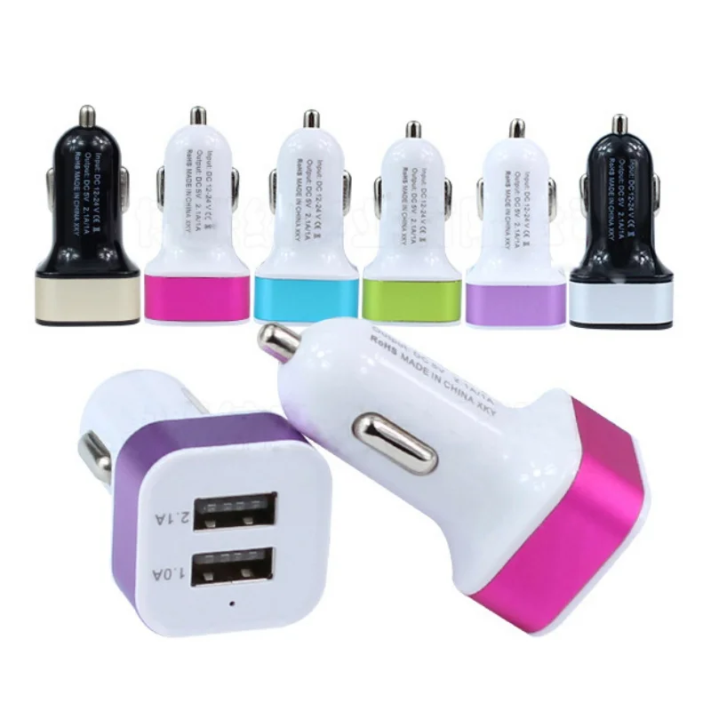 Car Charger 2.1A Smart Dual USB Car Charger Adapter For iOS or Android Devices Charger For Iphone Sumsang Huawei Mobile Phones
Car Charger 2.1A Smart Dual USB Car Charger Adapter For iOS or Android Devices Charger For Iphone Sumsang Huawei Mobile Phones