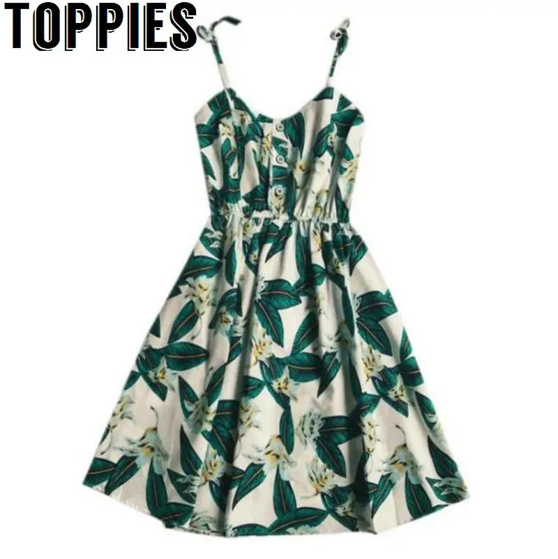 Toppies Women 2019 Summer V-neck Printed Beach Dress Spaghetti Strap Casual Beach Dress Floral Print
Toppies Women 2019 Summer V-neck Printed Beach Dress Spaghetti Strap Casual Beach Dress Floral Print