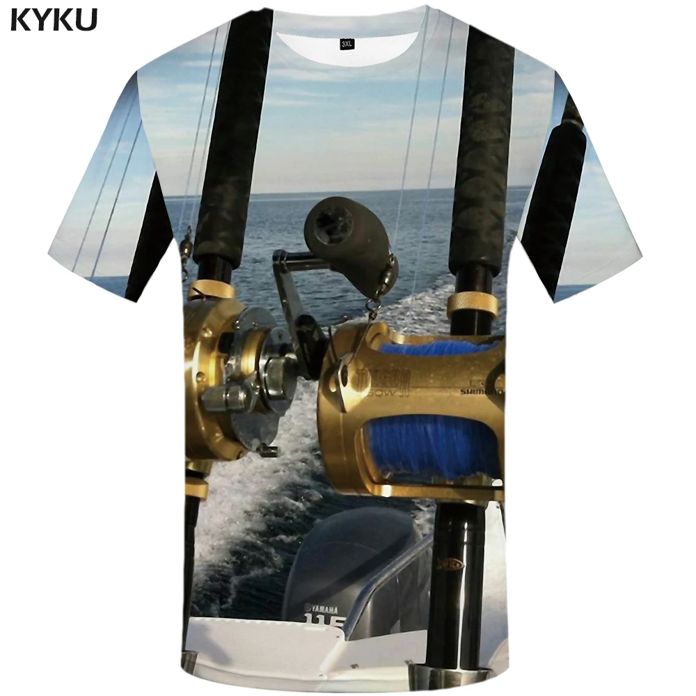 KYKU Fish Print T Shirts Men Punk Rock Fashion Print T Shirt Animal 3d Tshirt Fisherman T-shirt Metal Hip Hop Mens Clothing Tops
KYKU Fish Print T Shirts Men Punk Rock Fashion Print T Shirt Animal 3d Tshirt Fisherman T-shirt Metal Hip Hop Mens Clothing Tops
