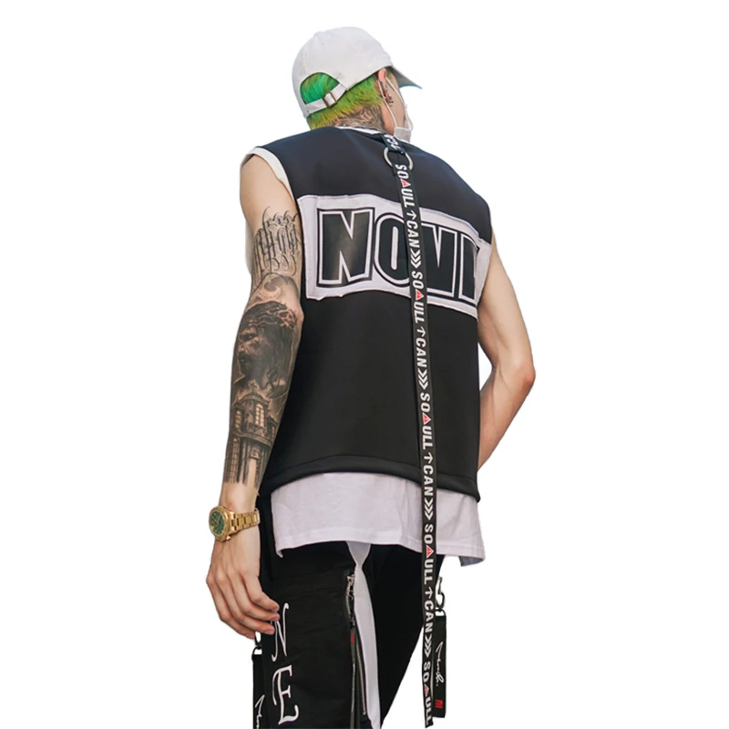 New high quality fashion summer personality refreshing hip-hop casual ribbon street men's vest clothing
New high quality fashion summer personality refreshing hip-hop casual ribbon street men's vest clothing