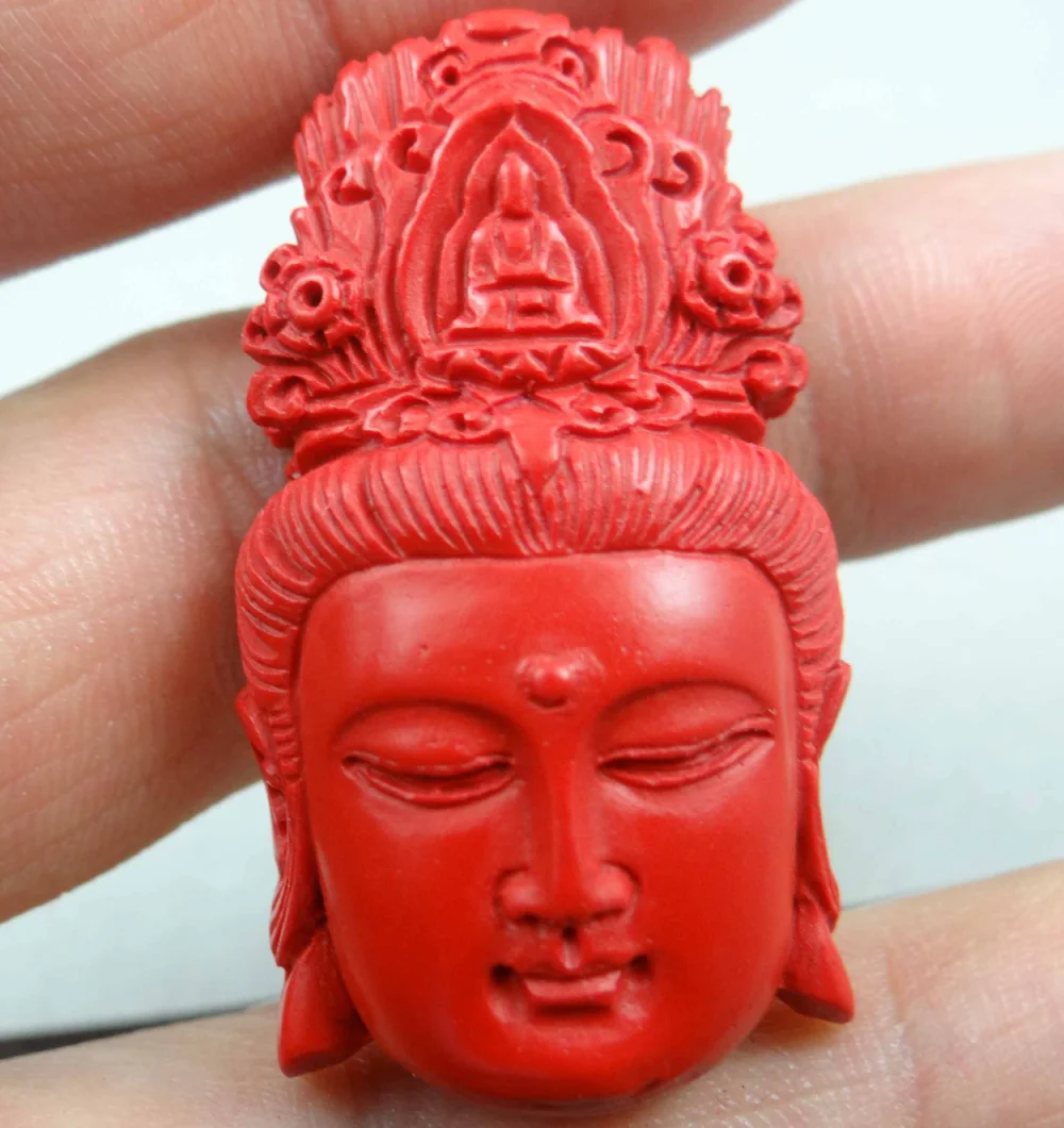 55*41MM Free shipping Chinese Red Organic Cinnabar pendant necklace Buddha head hand-carve
55*41MM Free shipping Chinese Red Organic Cinnabar pendant necklace Buddha head hand-carve