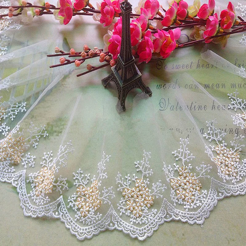 Free Shipping Off-white with Gold thread Exquisite Hard Gauze Embroidery Lace Trim Lace Fabric Width 10cm 5Yds/lot
Free Shipping Off-white with Gold thread Exquisite Hard Gauze Embroidery Lace Trim Lace Fabric Width 10cm 5Yds/lot