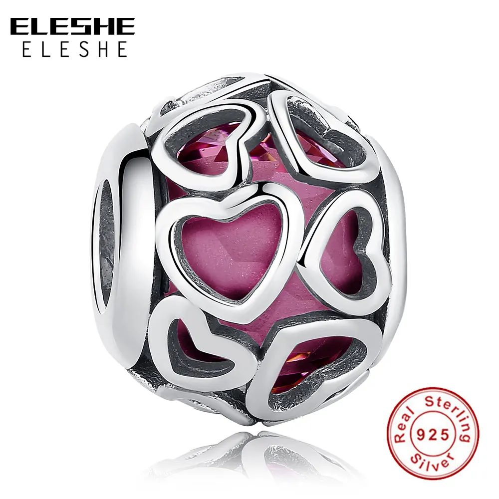 Original 925 Sterling Silver Radiant Hearts Charm Cerise Encased In Love Crystal Beads Fit Charm Bracelets DIY Jewelry
Original 925 Sterling Silver Radiant Hearts Charm Cerise Encased In Love Crystal Beads Fit Charm Bracelets DIY Jewelry