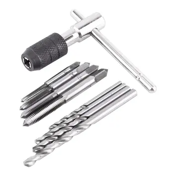 9Pcs/set Adjustable M3-M6 T-Handle Ratchet Tap Wrench Hand Screw Thread Taps Reamer Tap Set With 4pcs Twist Drill Bits
9Pcs/set Adjustable M3-M6 T-Handle Ratchet Tap Wrench Hand Screw Thread Taps Reamer Tap Set With 4pcs Twist Drill Bits