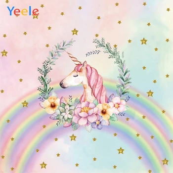 Yeele Baby Cartoon Unicorn Flowers Rainbow Glitters Photography Backgrounds Customized Photographic Backdrops For Photo Studio
Yeele Baby Cartoon Unicorn Flowers Rainbow Glitters Photography Backgrounds Customized Photographic Backdrops For Photo Studio