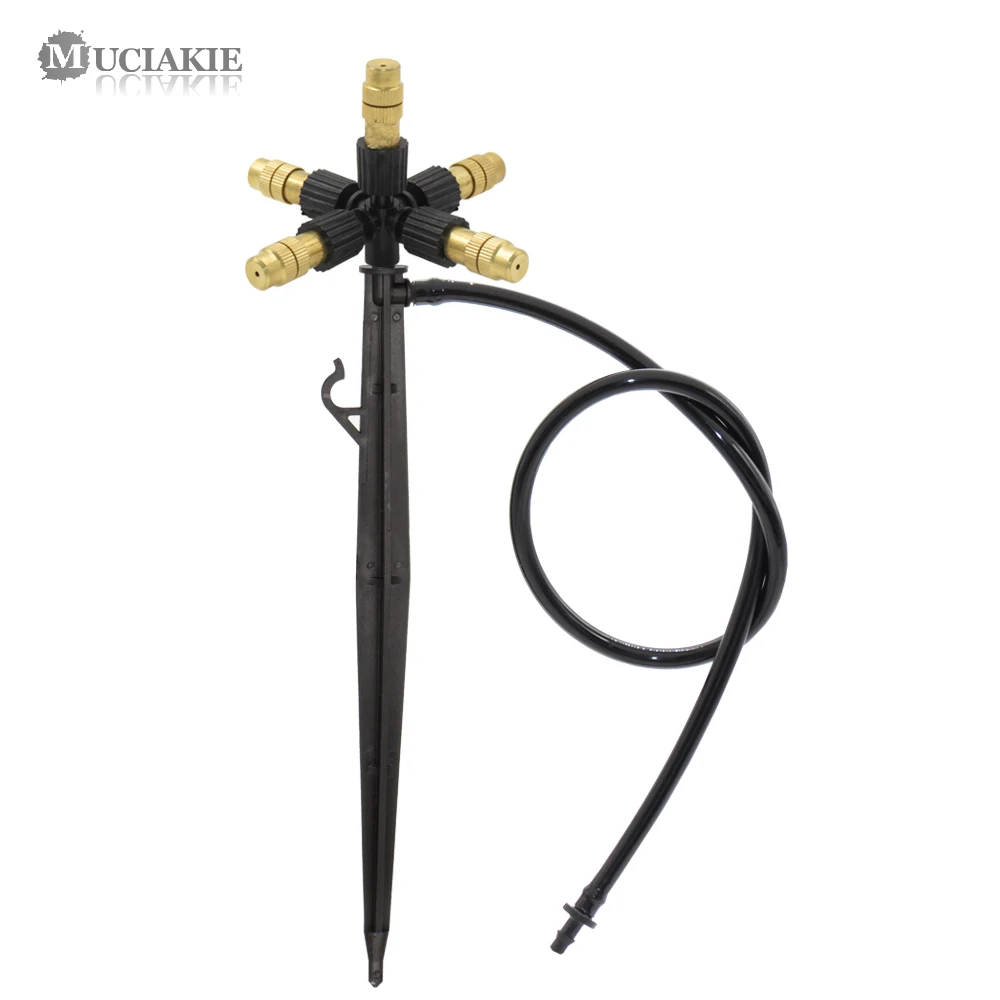 MUCIAKIE 10PCS Garden Mist Copper Nozzle 5-Heads on 22.5cm Stake with 50cm 4/7mm Hose Barb Garden Misting Sprinklers for Plants
MUCIAKIE 10PCS Garden Mist Copper Nozzle 5-Heads on 22.5cm Stake with 50cm 4/7mm Hose Barb Garden Misting Sprinklers for Plants