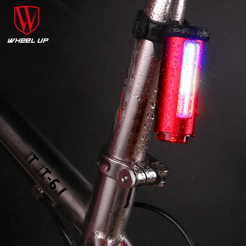 WHEELUP Bike Taillight USB Rechargeable 360 Safety Seatpost Rear Light 7 Modes COB Lamp Beads Waterproof Tail-Lamp Bicycle | Спорт и