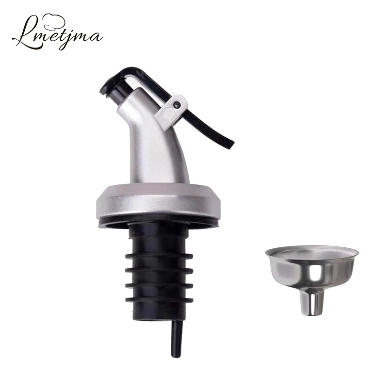 LMETJMA Bottle Stopper Pourer With Funnel Stainless Steel Oil Bottle Stopper Leakproof Olive Oil Dispenser Cooking Tools KC0190
LMETJMA Bottle Stopper Pourer With Funnel Stainless Steel Oil Bottle Stopper Leakproof Olive Oil Dispenser Cooking Tools KC0190