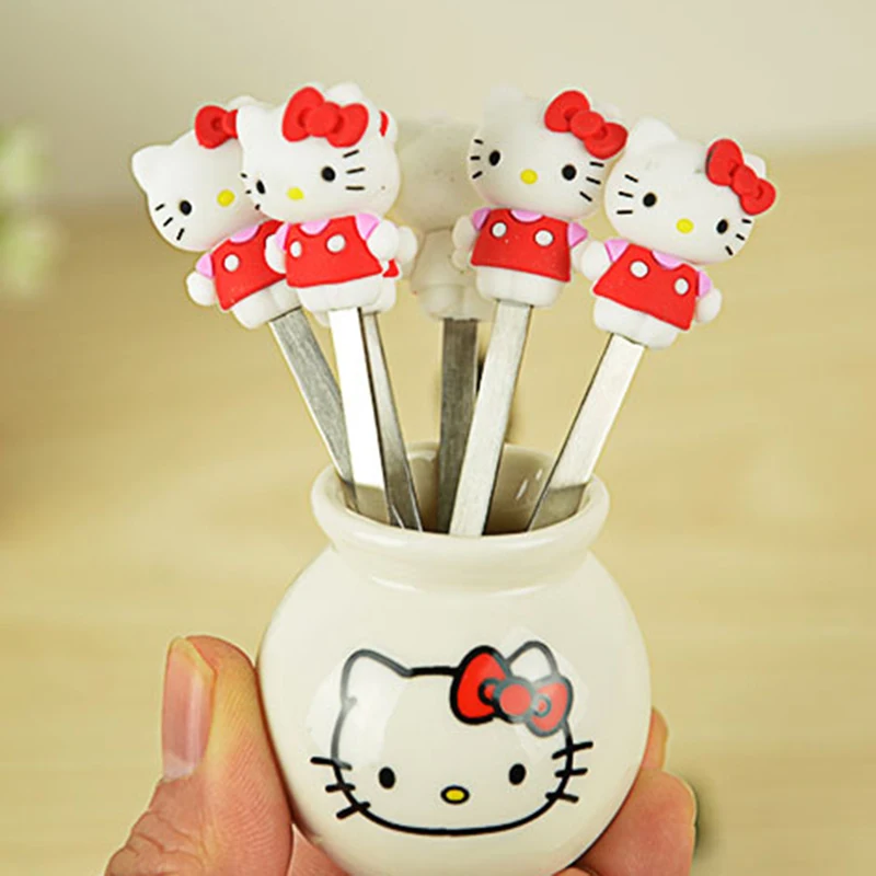 6pcs/set Cartoon Hello Kitty Doraemon Fruit Fork Set Party Cake Salad Vegetable Forks Picks Table Decor Tools HHY1
6pcs/set Cartoon Hello Kitty Doraemon Fruit Fork Set Party Cake Salad Vegetable Forks Picks Table Decor Tools HHY1
