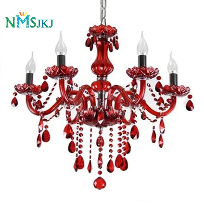 6 Lights with Lampshade Art Decorate Modern European Candle Red Crystal LED Chandeliers for Bedroom, Living Room, Restaurant
6 Lights with Lampshade Art Decorate Modern European Candle Red Crystal LED Chandeliers for Bedroom, Living Room, Restaurant