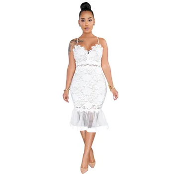 Sexy Halter Club Party Lace Dress Women Trumpet Mermaid See-through Hollow Out 2019 Summer V Neck Backless Spaghetti Strap Dress
Sexy Halter Club Party Lace Dress Women Trumpet Mermaid See-through Hollow Out 2019 Summer V Neck Backless Spaghetti Strap Dress