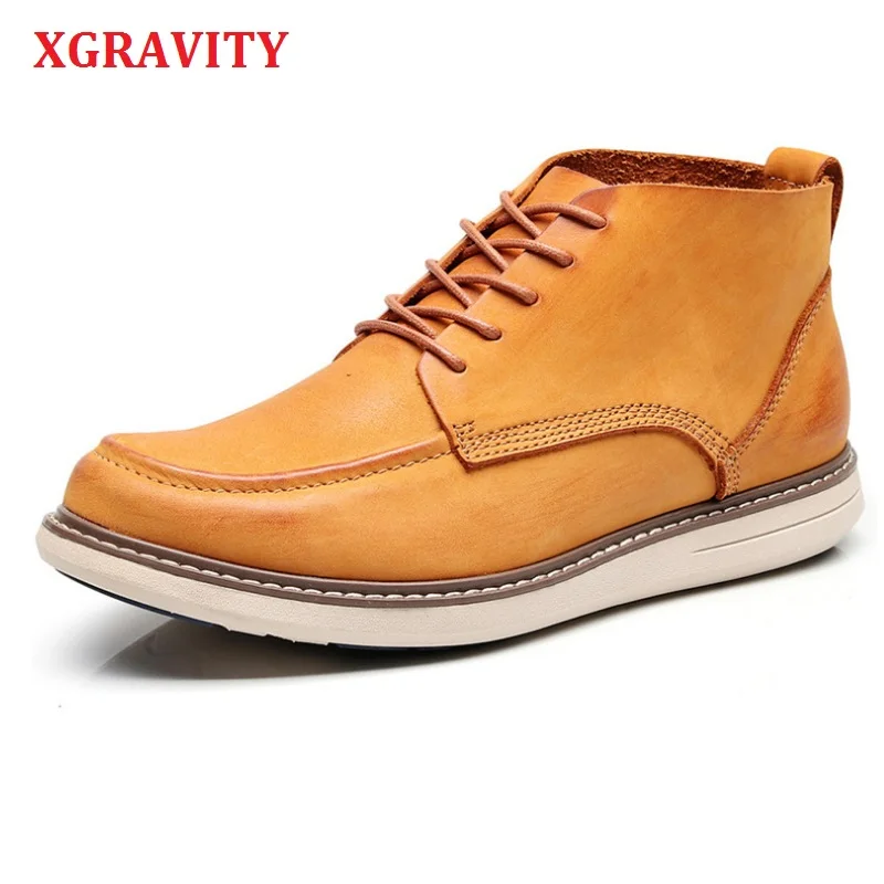 XGRAVITY Brand New Spring Winter Men Boots Fashion Men Lace-Up Bullock Shoes Male Soft Comfortable Footwear Rome Retro Shoe A179
XGRAVITY Brand New Spring Winter Men Boots Fashion Men Lace-Up Bullock Shoes Male Soft Comfortable Footwear Rome Retro Shoe A179