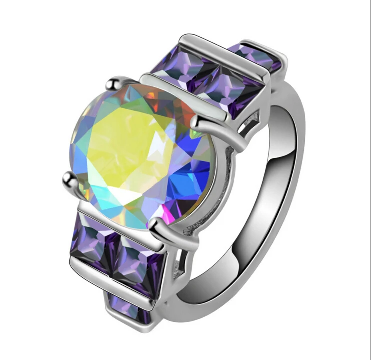 Anenjery Luxury Weeding Jewelry Oval Colorful Purple Cubic Zirconia Stone Silver Plated Luxury Rings bague For Women T-R08
Anenjery Luxury Weeding Jewelry Oval Colorful Purple Cubic Zirconia Stone Silver Plated Luxury Rings bague For Women T-R08