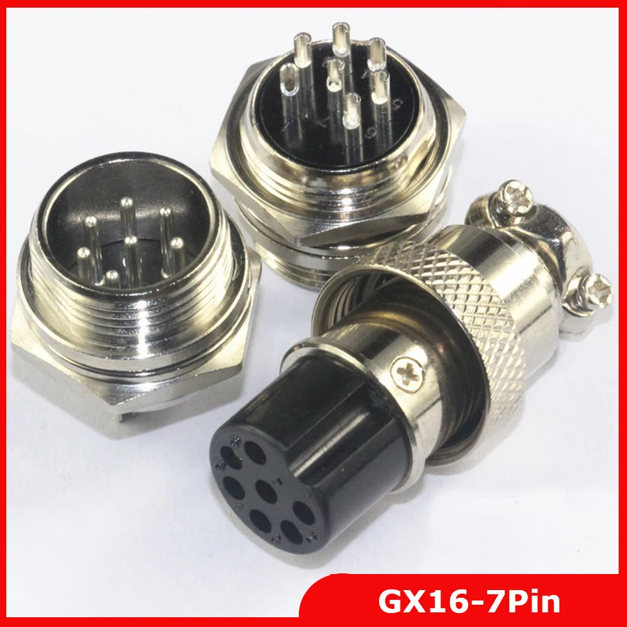 Free shipping 2Pair=4Pcs GX16 GX16-7 7P 7Pin 16mm Male&Female Wire Panel Connector plug Circular Aviation Connector Socket Plug
Free shipping 2Pair=4Pcs GX16 GX16-7 7P 7Pin 16mm Male&Female Wire Panel Connector plug Circular Aviation Connector Socket Plug
