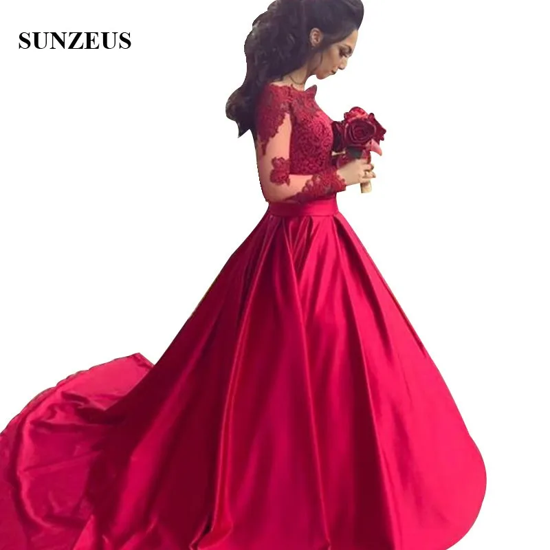Red Wedding Dresses Long Sleeves Off Shoulder Bridal Gowns A-line Boat Neck Long Satin Marriage Engagement Dress With Appliques
Red Wedding Dresses Long Sleeves Off Shoulder Bridal Gowns A-line Boat Neck Long Satin Marriage Engagement Dress With Appliques