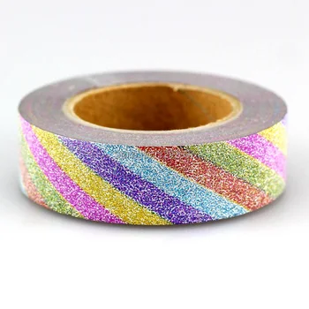 1PC 15mm*10m Unicorn Rainbow Stripes Glitter Tape Decor Washi Tape Paper Scrapbooking Adhesive Tapes for Photo Album Stationery
1PC 15mm*10m Unicorn Rainbow Stripes Glitter Tape Decor Washi Tape Paper Scrapbooking Adhesive Tapes for Photo Album Stationery