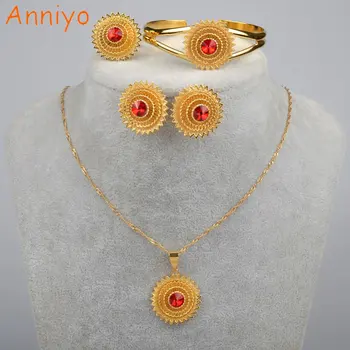 Anniyo Ethiopian RED/BLUE/GREEN Stone Necklace/Bangle/Earrings/Ring Set Jewelry African Eritrean Bridal Wedding Women #000916
Anniyo Ethiopian RED/BLUE/GREEN Stone Necklace/Bangle/Earrings/Ring Set Jewelry African Eritrean Bridal Wedding Women #000916